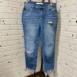 Kancan distressed crop jeans